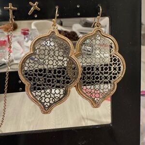 Kendra Scott Gold and silver Filigree Earrings